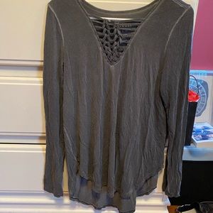 AE GREY LONG SLEEVE WITH “CROTCHET” DESIGN